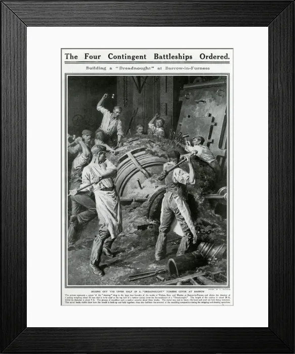 Framed Print : Four Contingent Battleships Ordered 1909 Framed Print : Four Contingent Battleships Ordered 1909