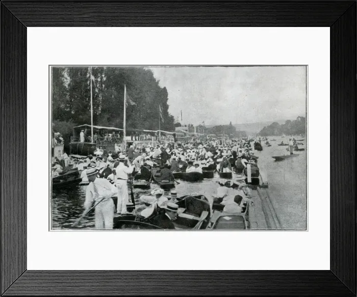 Framed Print : Crowded river during the Henley Regatta 1905
