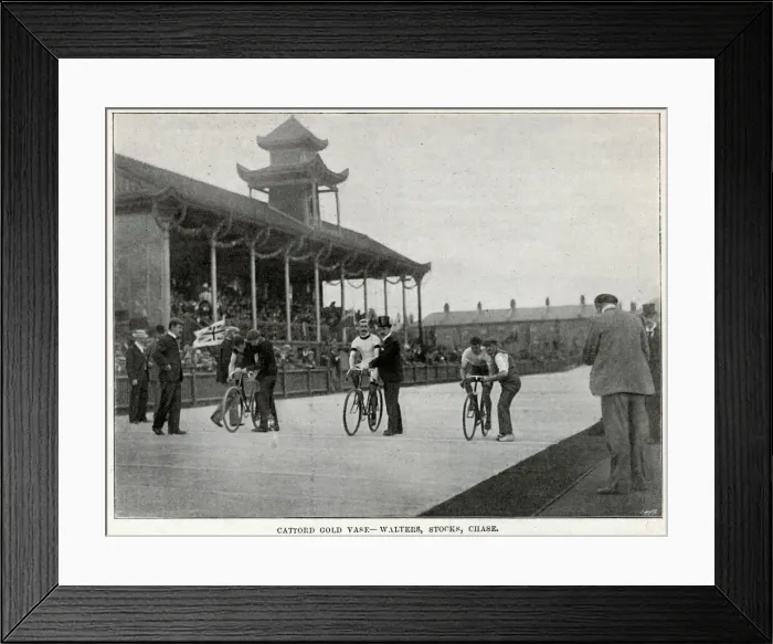 Framed Print : Catford Gold Vase - cycling event 1897 Framed Print : Catford Gold Vase - cycling event 1897