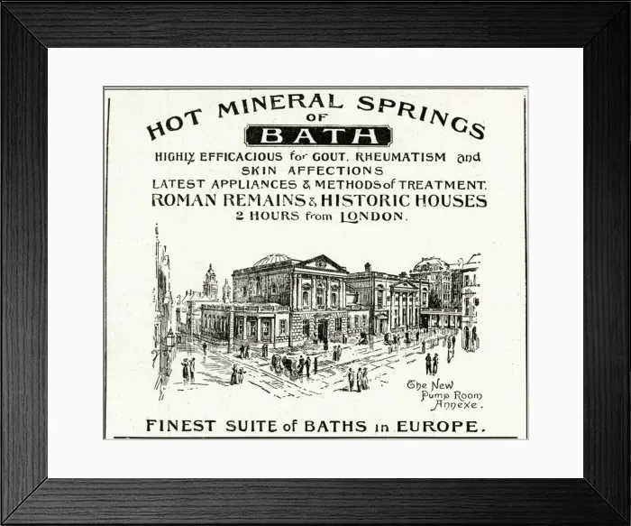 Framed Print : Hot Mineral Spring of Bath 1897 Framed Print : Hot Mineral Spring of Bath 1897