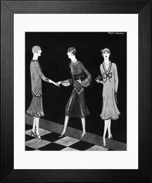 Framed Print : Fashion designs for 1925 by Gordon Conway Framed Print : Fashion designs for 1925 by Gordon Conway