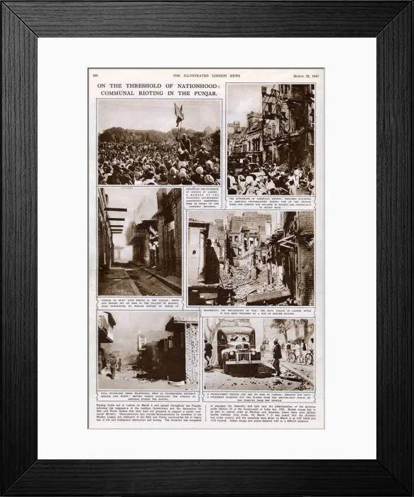 Framed Print : On the threshold of nationhood, Partition 1947 Framed Print : On the threshold of nationhood, Partition 1947