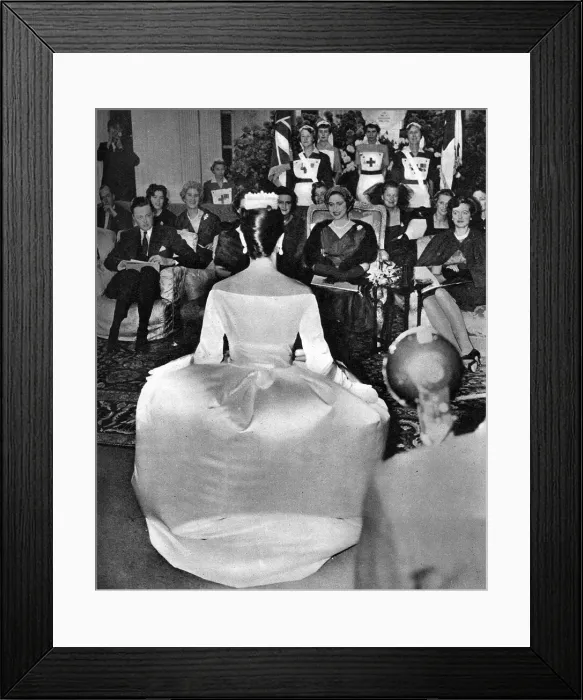 Framed Print : Princess Margaret at Dior fashion show at Blenheim