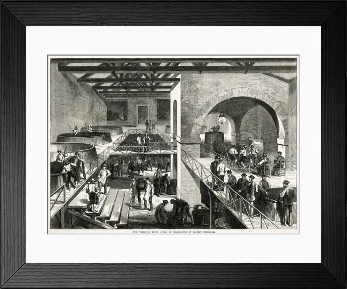 Framed Print : Pressing house at Chateau D estournel 1871 Framed Print : Pressing house at Chateau D estournel 1871