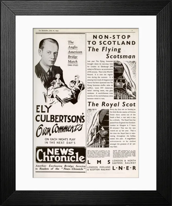 Framed Print : Adverts including for The Flying Scotsman Framed Print : Adverts including for The Flying Scotsman