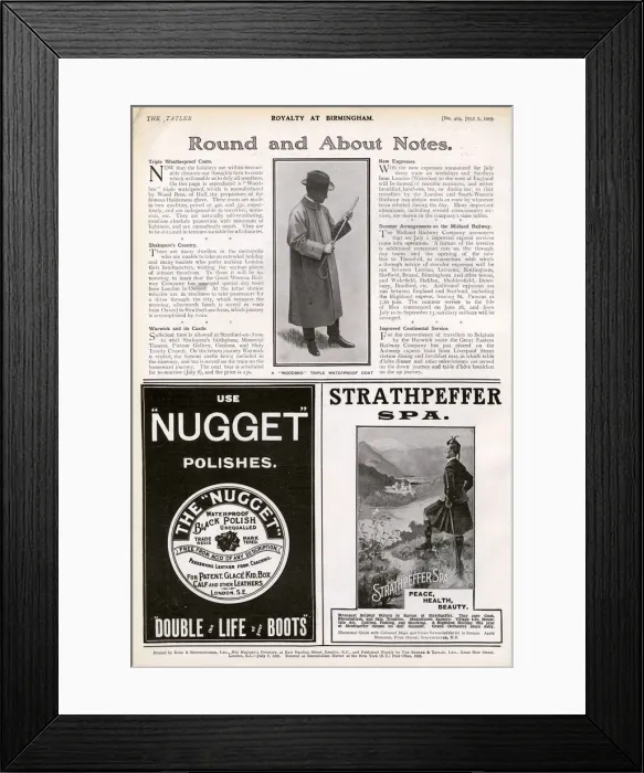 Framed Print : Advert for Strathpeffer Spa in Scotland, 1909 Framed Print : Advert for Strathpeffer Spa in Scotland, 1909