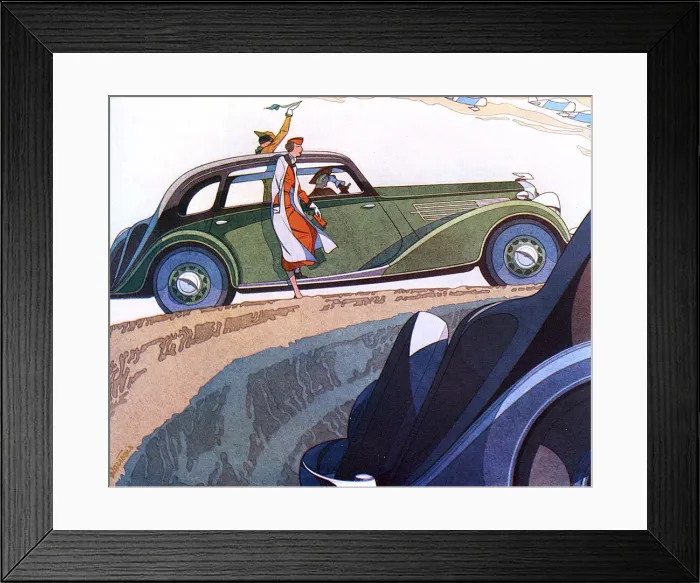 Framed Print : Art deco motoring Framed Print : Art deco motoring