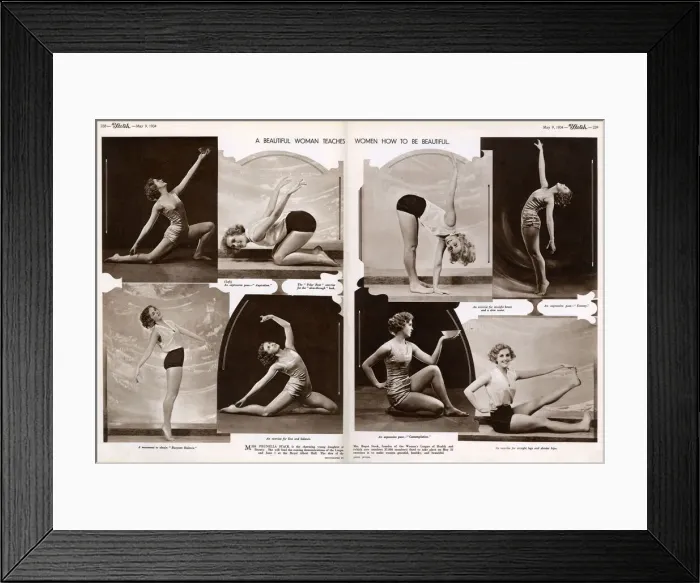 Framed Print : Prunella Stack demonstrating exercises Framed Print : Prunella Stack demonstrating exercises