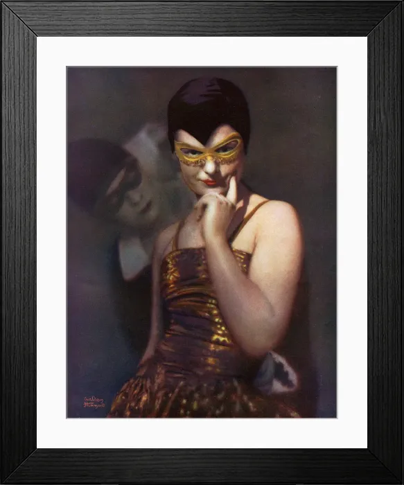 Framed Print : The Minx. Colour photograph of a woman in a masque costume Framed Print : The Minx. Colour photograph of a woman in a masque costume