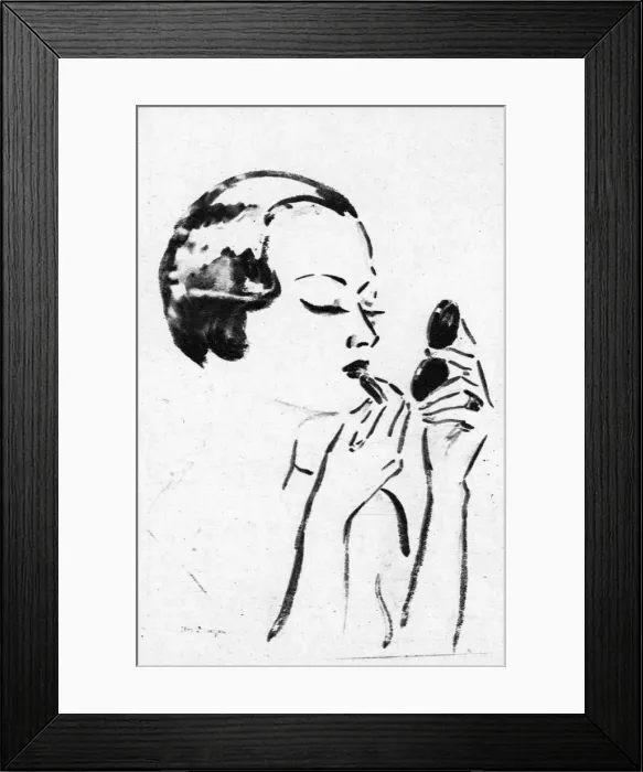 Framed Print : Painted in Lipstick - The Lipstick by Kees van Dongen Framed Print : Painted in Lipstick - The Lipstick by Kees van Dongen