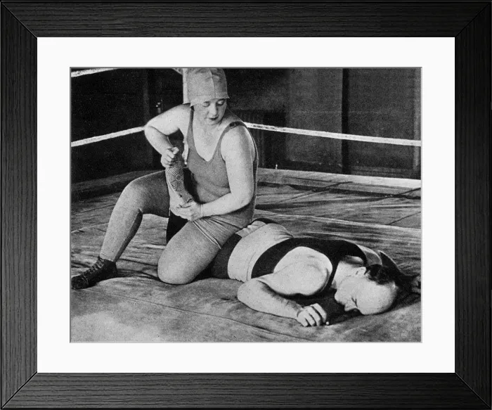 Framed Print : Teddy Myers, woman wrestler Framed Print : Teddy Myers, woman wrestler