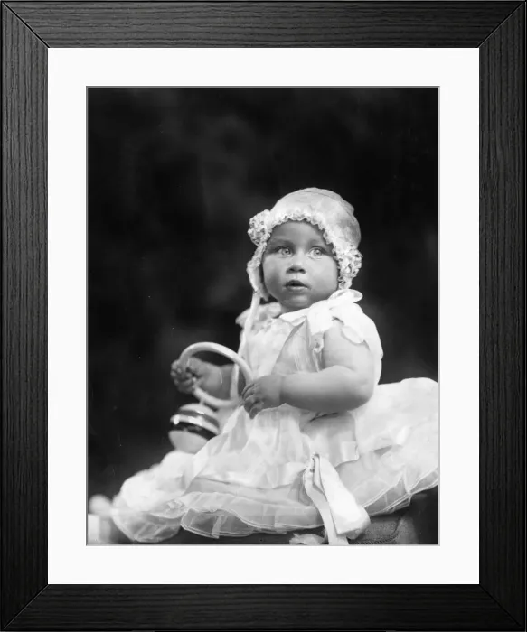 Framed Print : Princess Margaret as a baby Framed Print : Princess Margaret as a baby