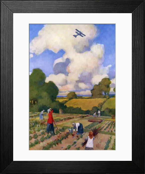 Framed Print : An Every-day Scene in 1917 by W. E. Wigfull