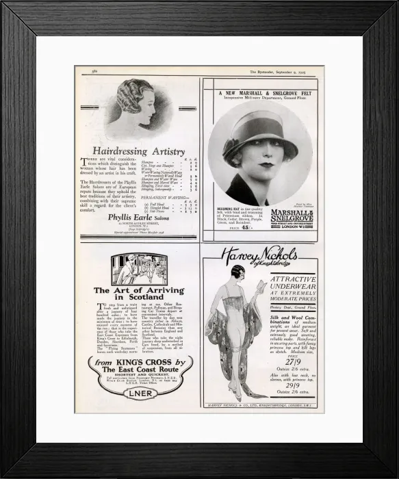Framed Print : The Art of Arriving in Scotland, The Bystander 1925 Framed Print : The Art of Arriving in Scotland, The Bystander 1925