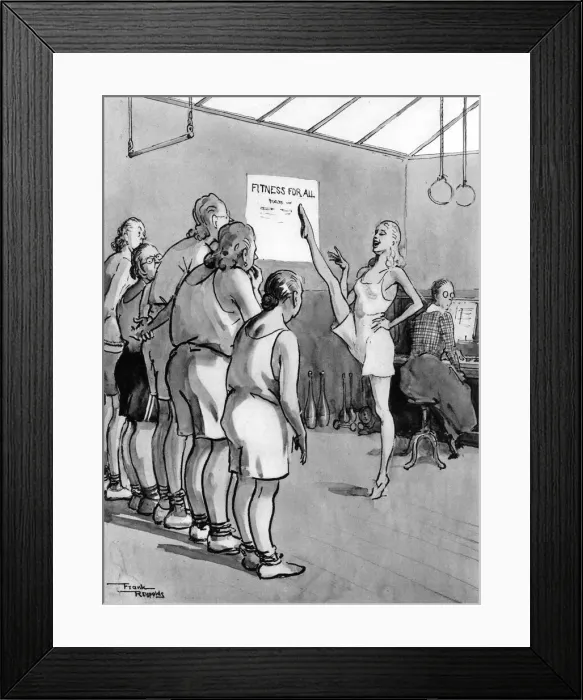 Framed Print : England goes to it - womens fitness during WWII Framed Print : England goes to it - womens fitness during WWII