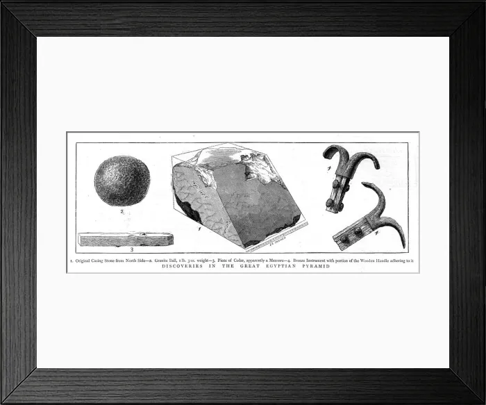Framed Print : Discoveries in the Great Egyptian pyramid Framed Print : Discoveries in the Great Egyptian pyramid