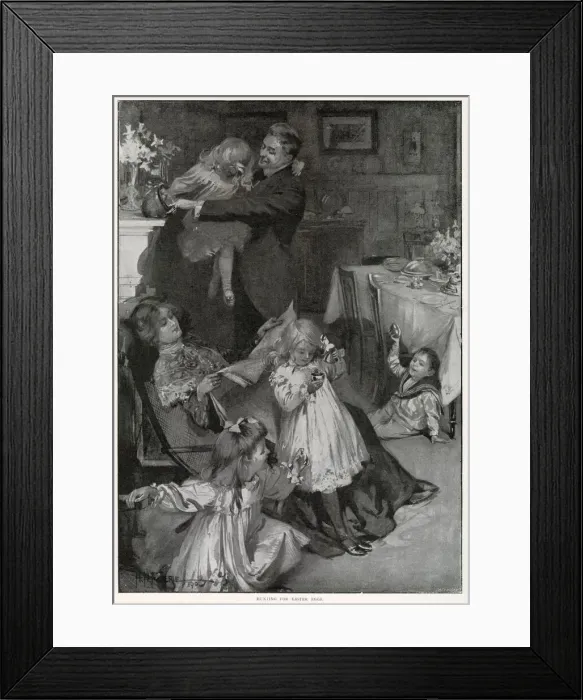 Framed Print : An Eastertide custom at home and abroad: hunting for Easter Eggs, 1903 Date: 1903