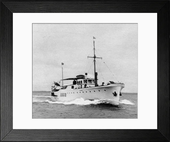 Framed Print : Motor yacht, Wilna, 1935 Framed Print : Motor yacht, Wilna, 1935