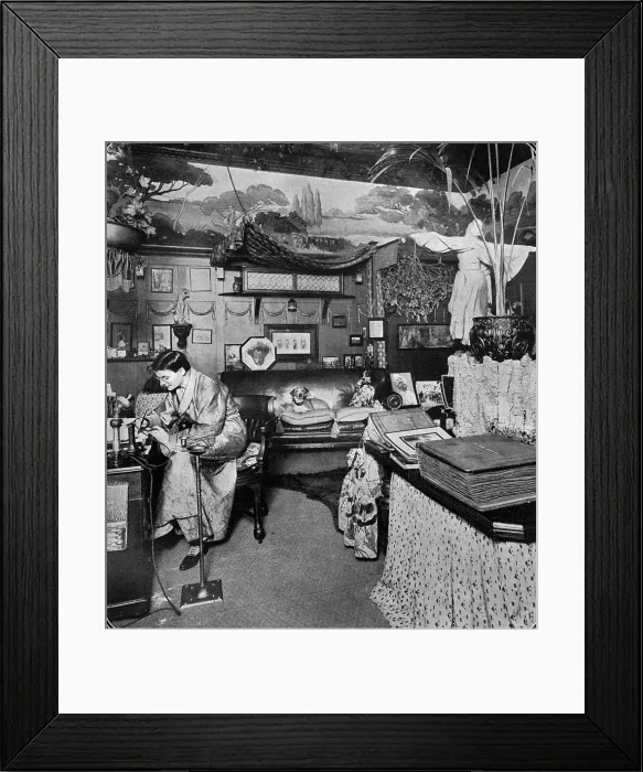 Framed Print : The Great Lafayette in his study, 1911 Framed Print : The Great Lafayette in his study, 1911
