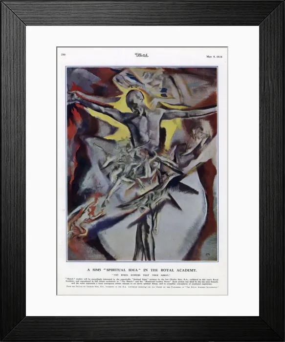 Framed Print : Charles Sims, The rebel powers that thee array Framed Print : Charles Sims, The rebel powers that thee array