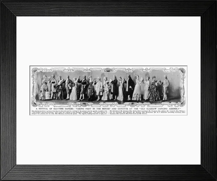 Framed Print : Minuet and gavotte at the Old Glasgow Dancing Assembly