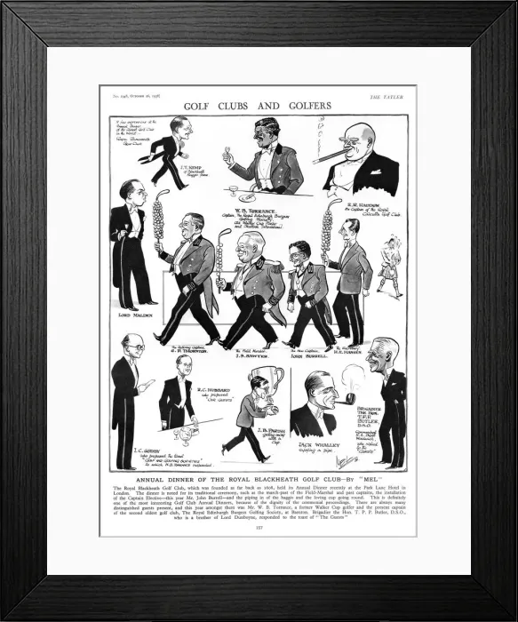 Framed Print : Golf Clubs and Golfers - Royal Blackheath dinner Framed Print : Golf Clubs and Golfers - Royal Blackheath dinner