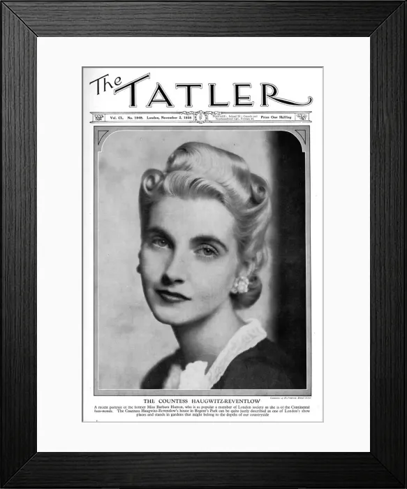 Framed Print : Tatler cover - Barbara Hutton Framed Print : Tatler cover - Barbara Hutton