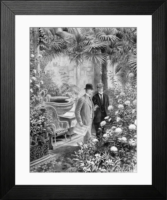 Framed Print : Joseph Chamberlain in his orchid-house Framed Print : Joseph Chamberlain in his orchid-house