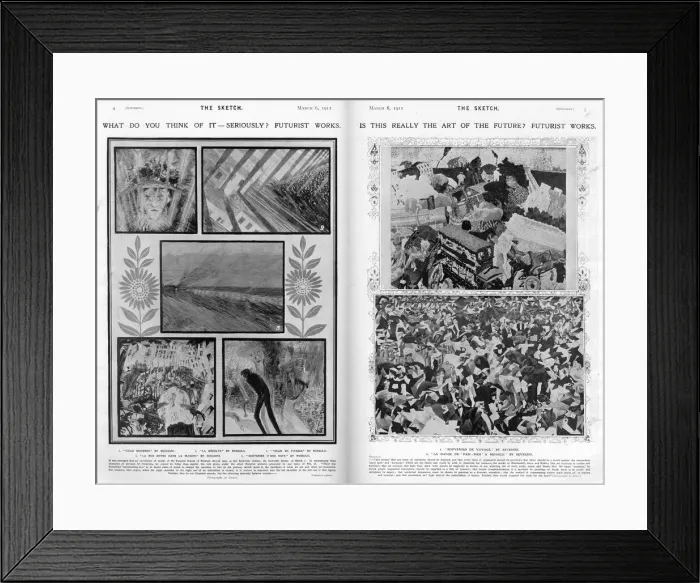 Framed Print : Futurist art exhibition featured in The Sketch magazine Framed Print : Futurist art exhibition featured in The Sketch magazine