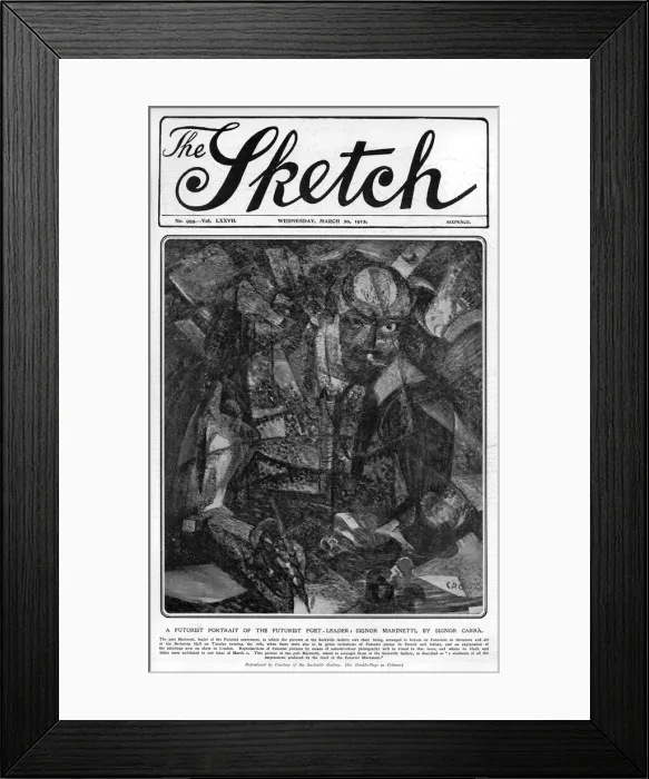 Framed Print : Sketch cover - Futurist art Framed Print : Sketch cover - Futurist art