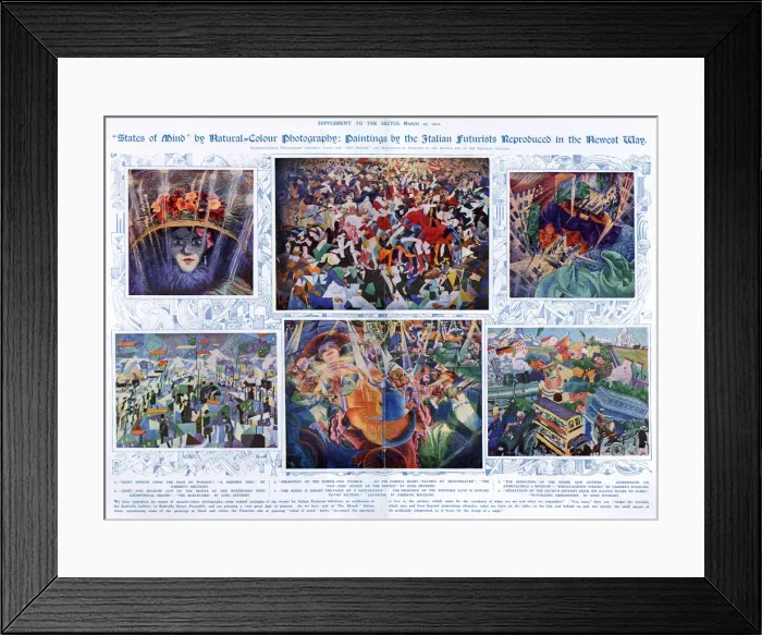Framed Print : Work of Italian Futurists at the Sackville Gallery, 1912 Framed Print : Work of Italian Futurists at the Sackville Gallery, 1912