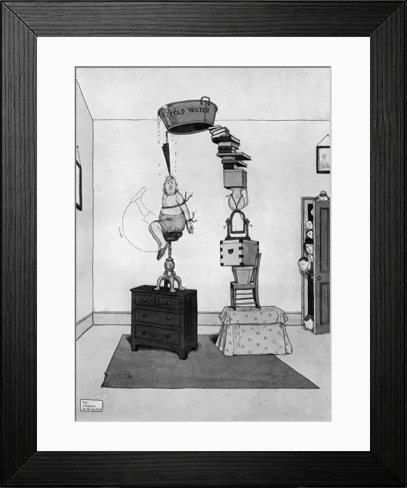 Framed Print : If Unhealthy, Be Healthy by William Heath Robinson Framed Print : If Unhealthy, Be Healthy by William Heath Robinson