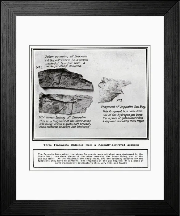 Framed Print : Fragments of Zeppelin, 1916 Framed Print : Fragments of Zeppelin, 1916