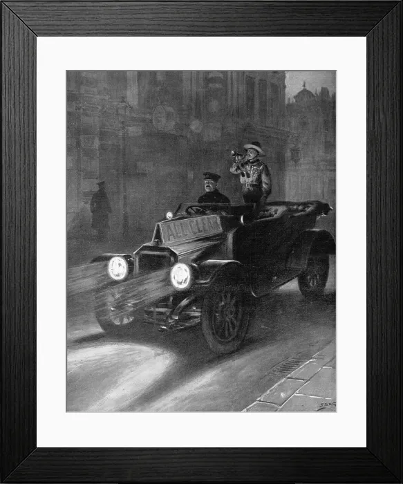 Framed Print : The All Clear sounded by bugle after WW1 air raid Framed Print : The All Clear sounded by bugle after WW1 air raid