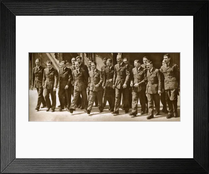 Framed Print : Guy Gibson and fellow dambusters at Buckingham Palace Framed Print : Guy Gibson and fellow dambusters at Buckingham Palace