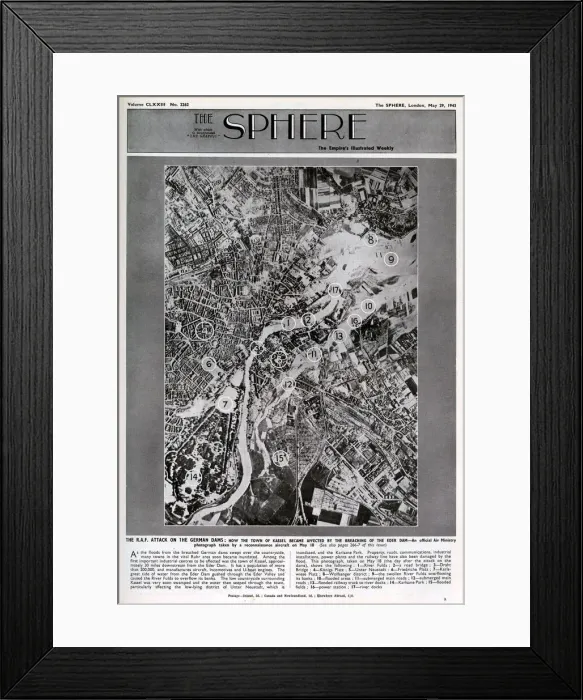 Framed Print : Sphere cover - The Dambusters raid on German dams Framed Print : Sphere cover - The Dambusters raid on German dams