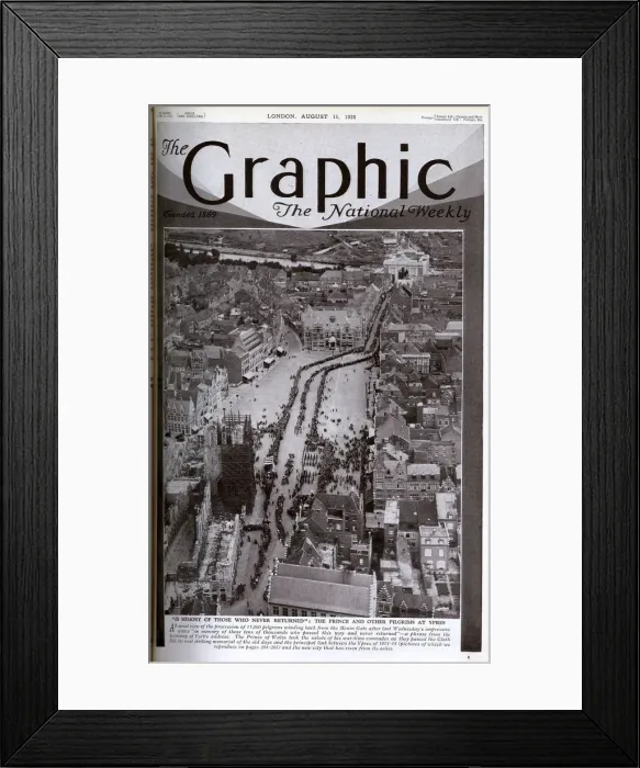 Framed Print : The Graphic cover image, post-WW1 pilgrimage at Ypres