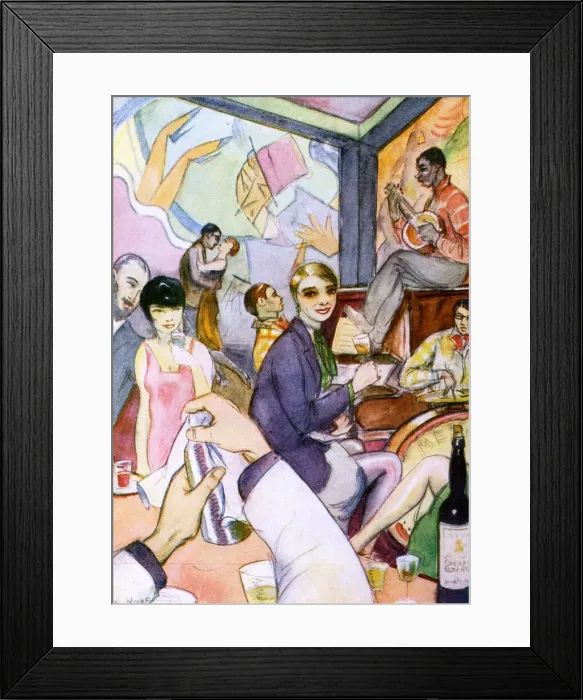 Framed Print : Club in the Latin Quarter of Montparnasse, Paris, 1920s