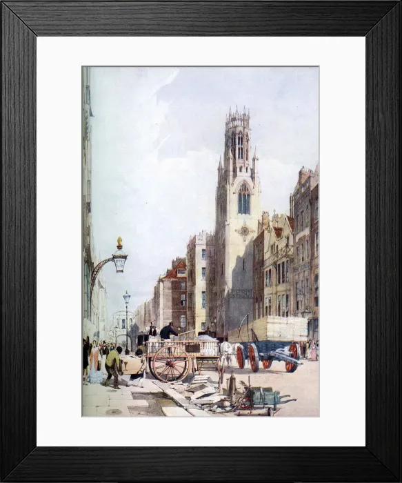 Framed Print : Fleet Street in 1842 by Thomas Shotter Boys Framed Print : Fleet Street in 1842 by Thomas Shotter Boys