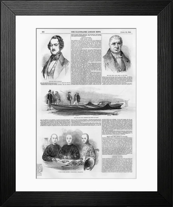 Framed Print : Page from Illustrated London News 22 April 1848