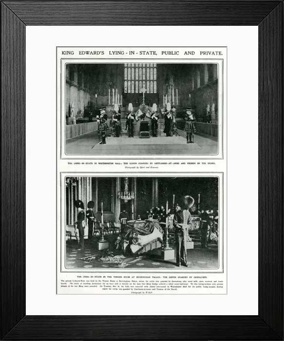 Framed Print : King Edward VII, Lying-in-State 1910