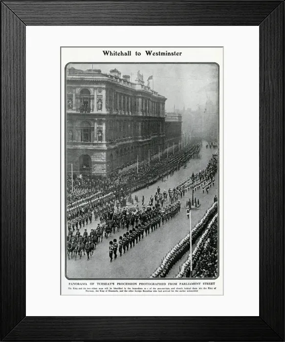 Framed Print : Funeral procession of King Edward VII 1910 Framed Print : Funeral procession of King Edward VII 1910