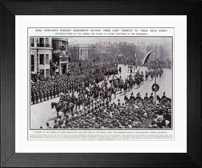 Framed Print : Funeral procession of King Edward VII 1910 Framed Print : Funeral procession of King Edward VII 1910
