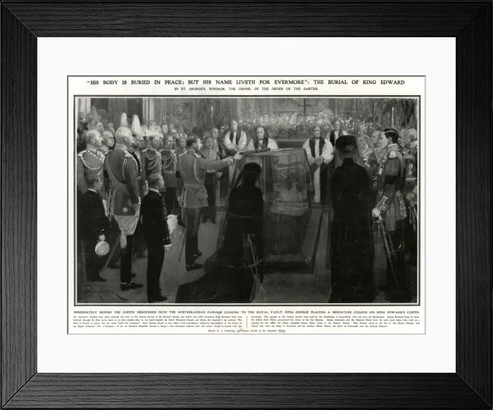 Framed Print : King Edward VII burial in St. George s, Windsor 1910 Framed Print : King Edward VII burial in St. George s, Windsor 1910