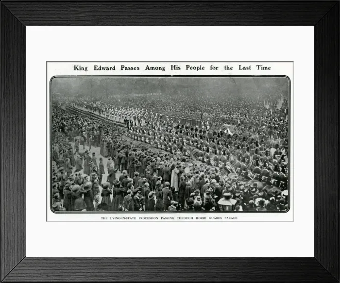 Framed Print : Funeral procession of King Edward VII 1910 Framed Print : Funeral procession of King Edward VII 1910