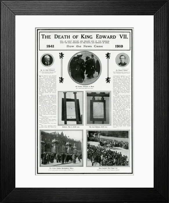 Framed Print : Death of King Edward VII 1910 Framed Print : Death of King Edward VII 1910