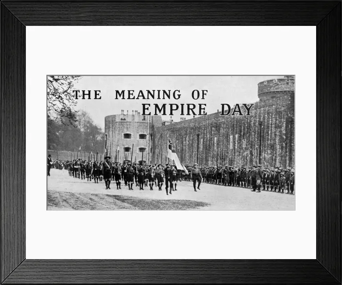 Framed Print : Empire Day - Union Jack sent from England to Australia
