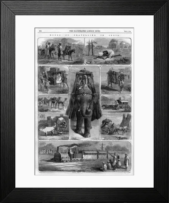 Framed Print : Modes of travelling in India Framed Print : Modes of travelling in India
