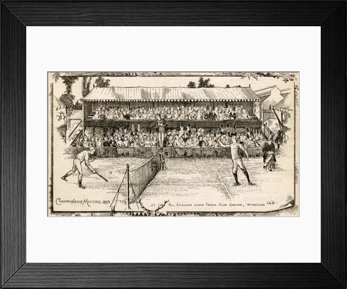 Framed Print : Wimbledon lawn tennis championships 1883 Framed Print : Wimbledon lawn tennis championships 1883