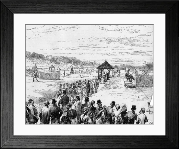 Framed Print : Lawn tennis at Wimbledon 1877 Framed Print : Lawn tennis at Wimbledon 1877